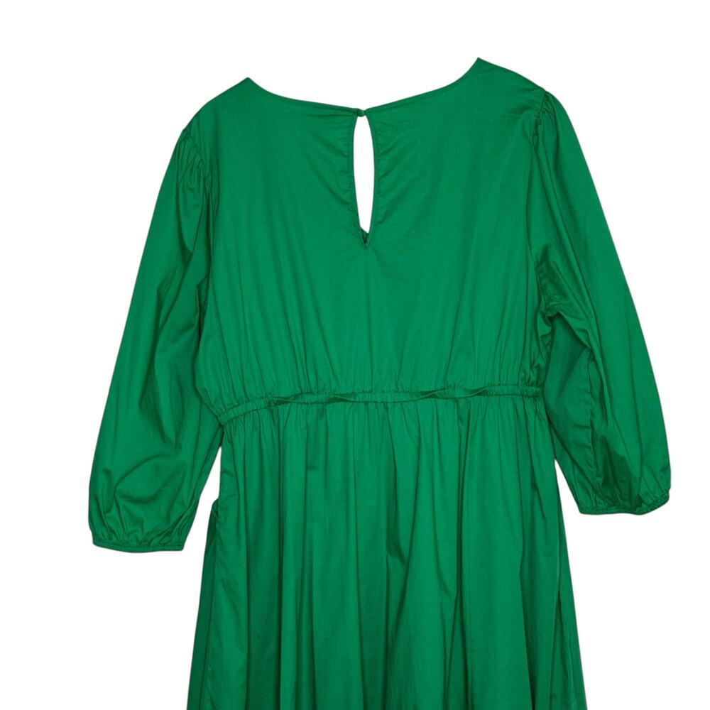 TORRID Midi Poplin Tiered Jelly Bean Green Dress Size 1X Prairie Cottagecore - Picture 5 of 9